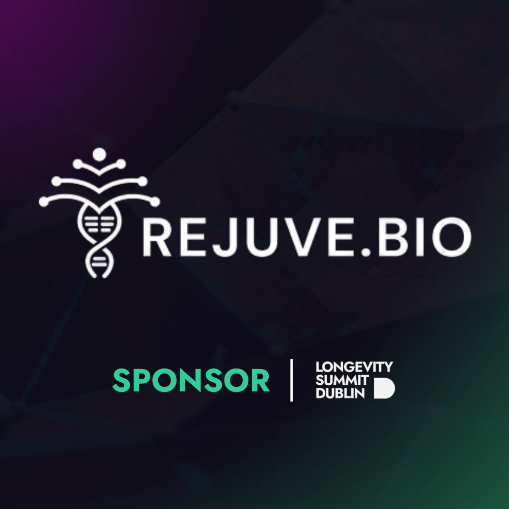 Rejuve.Bio logo – Silver Sponsor at Longevity Summit Dublin 2025